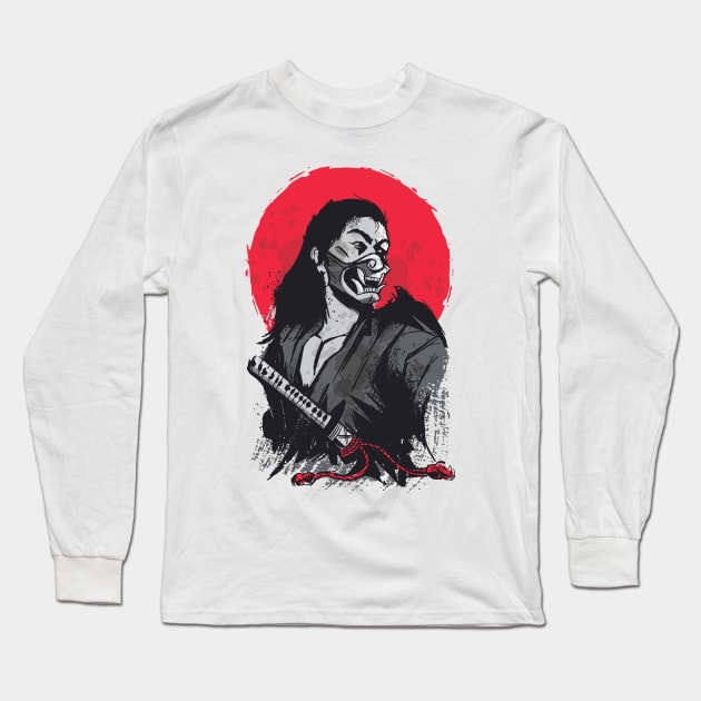 Male Japanese Warrior Long Sleeve T-Shirt by madeinchorley